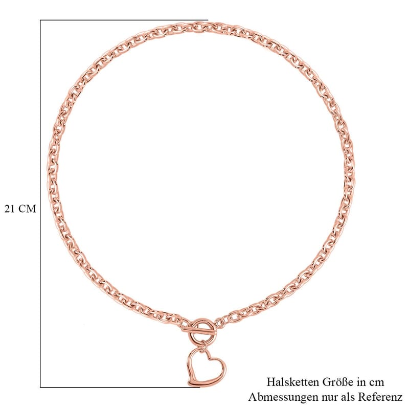 Cable Link Chain Necklace in Rosetone 20.5 Inches