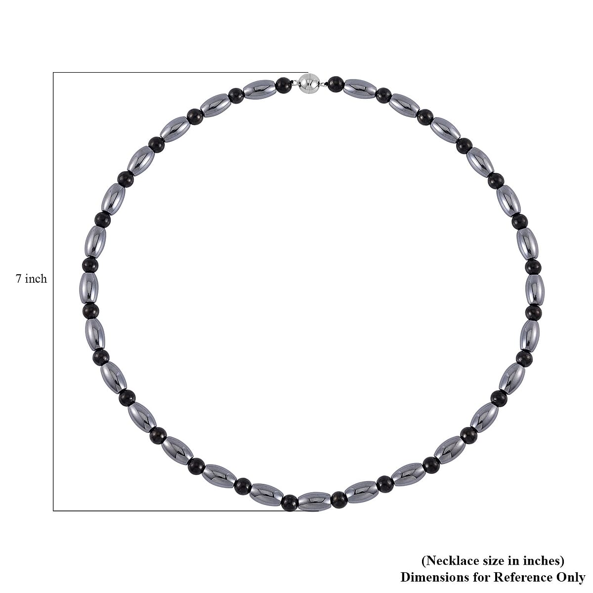 Terahertz and Shungite 155.00 ctw Necklace in Rhodium Over Sterling Silver 20 Inches image number 5
