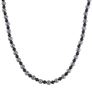 Terahertz, Shungite Necklace 20 Inches in Silvertone 162.50 ctw