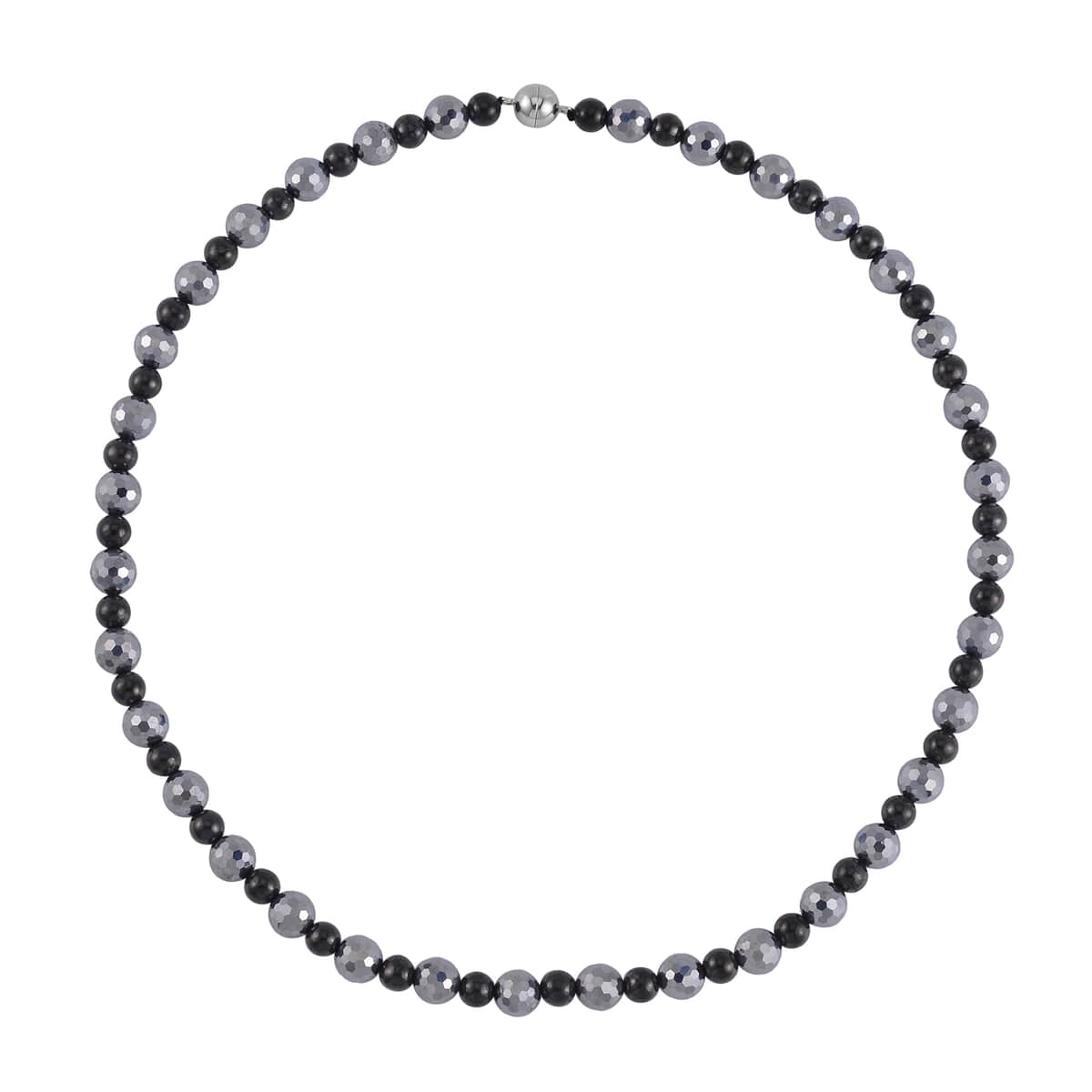 Terahertz, Shungite Necklace 20 Inches in Silvertone 162.50 ctw image number 2