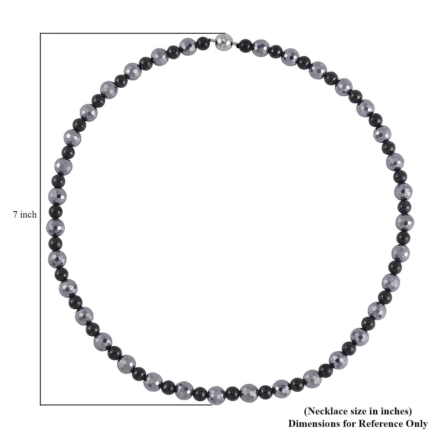 Terahertz, Shungite Necklace 20 Inches in Silvertone 162.50 ctw