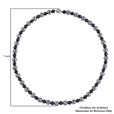 Terahertz, Shungite Necklace 20 Inches in Silvertone 162.50 ctw