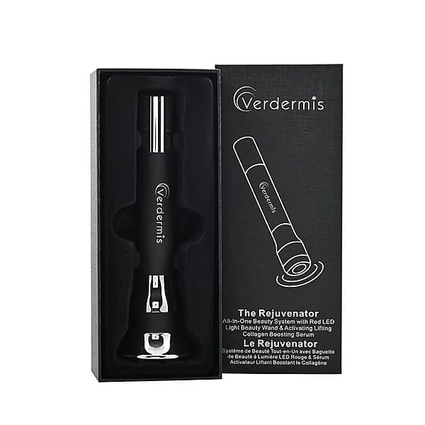 Verdermis Rejuvenator LED Beauty Wand & Lifting Collagen Serum System with BONUS Refill Collagen Serum
