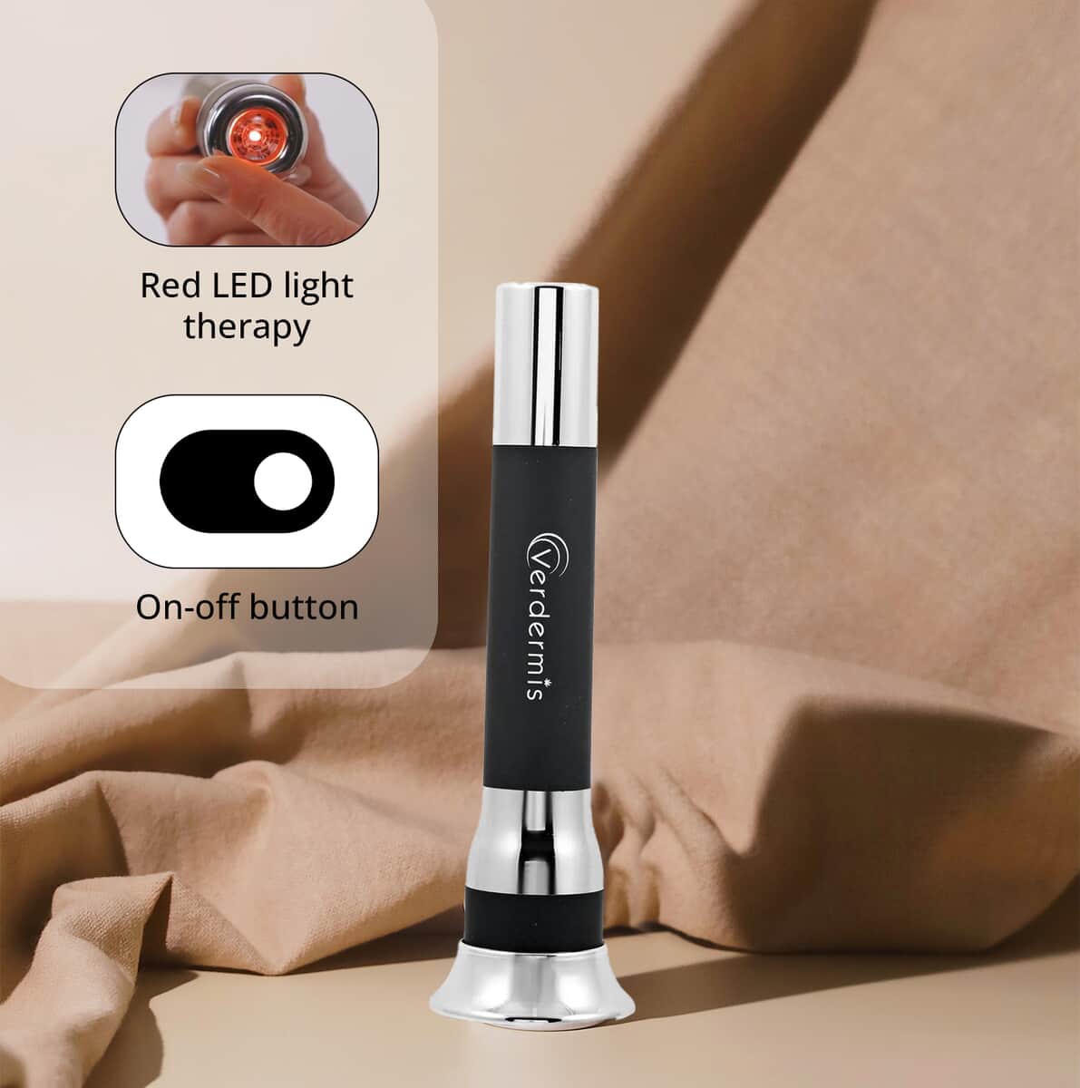 Verdermis Rejuvenator LED Beauty Wand & Lifting Collagen Serum System with BONUS Refill Collagen Serum image number 1