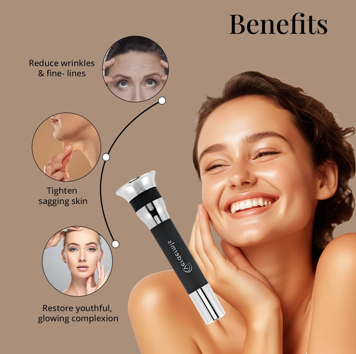 Verdermis Rejuvenator LED Beauty Wand & Lifting Collagen Serum System with BONUS Refill Collagen Serum image number 2