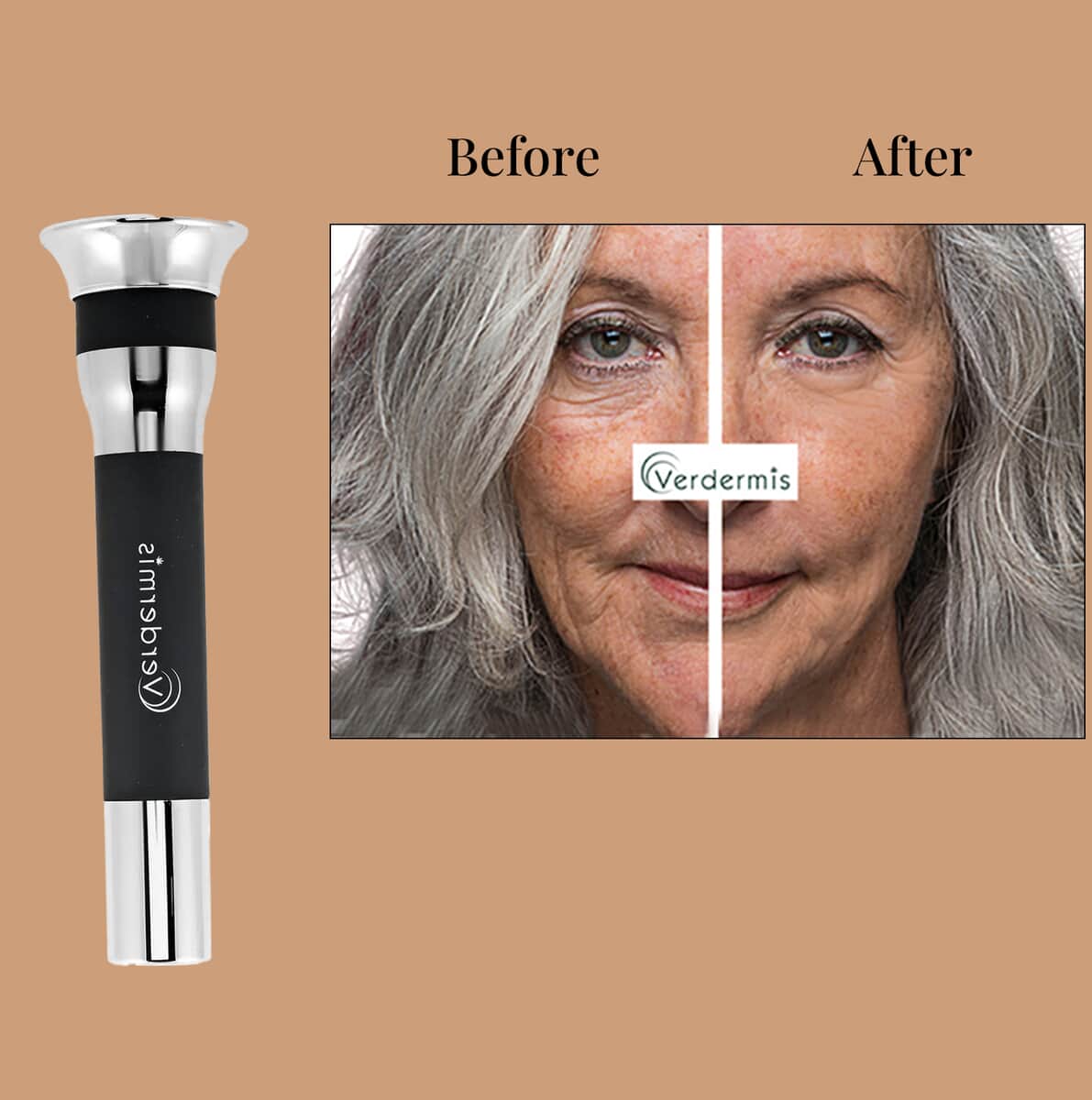 Verdermis Rejuvenator LED Beauty Wand & Lifting Collagen Serum System with BONUS Refill Collagen Serum image number 4
