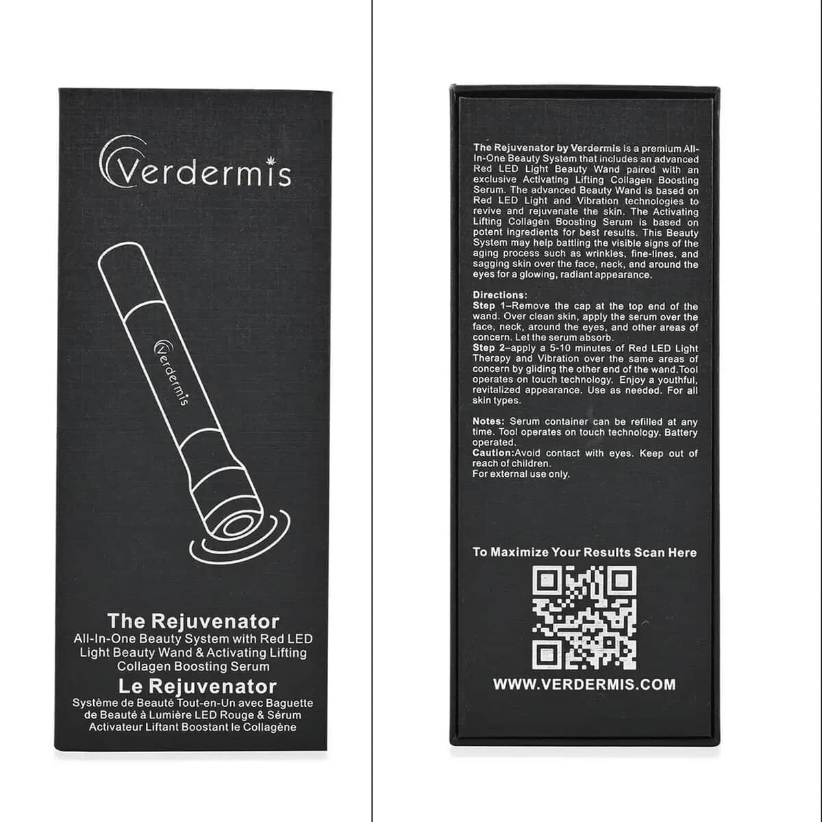 Verdermis Rejuvenator LED Beauty Wand & Lifting Collagen Serum System with BONUS Refill Collagen Serum image number 6