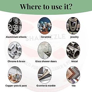 Shadazzle Multi-purpose Cleaner and Polish For Removing Tough Stains, Aluminium Wheels Cleaner, Copper Pots and Pans Cleaner- Grapefruit