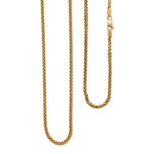 22K Yellow Gold Foxtail Necklace 20 Inches 19.65 Grams