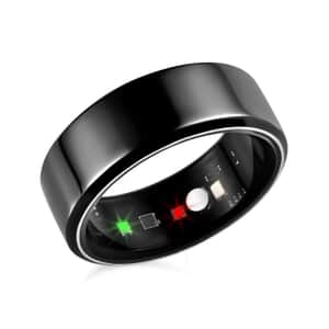 Soulsmart Multifunctional Health Tracker Smart Ring (Size 10.0) in ION Plated Black Stainless Steel (Compatible with Android 5.0+ & Apple IOS 10.0+ Systems) (Del. in 10-15 Days)