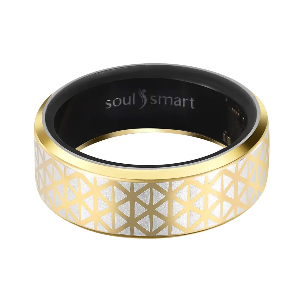 Soulsmart Multifunctional Health Tracker Smart Ring (Size 7.0) in ION Plated YG Stainless Steel (Compatible with Android 5.0+ & Apple IOS 10.0+ Systems) image number 2