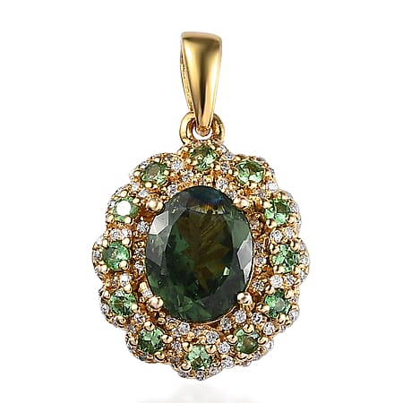 Natural Green Apatite / 925 Silver / Vermeil YG - Product card gallery slide 1 (10177281884473)