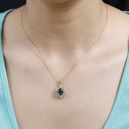 Natural Green Apatite / 925 Silver / Vermeil YG - Product card gallery slide 3 (10177281884473)
