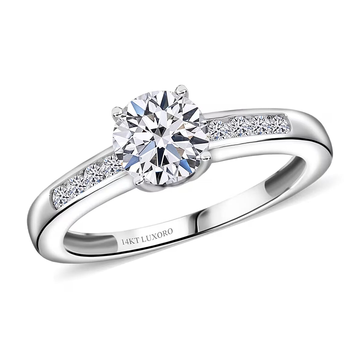 Luxoro 14K White Gold Luxuriant Lab Grown Diamond G-H SI Ring (Size 9.5) 1.25 ctw image number 0