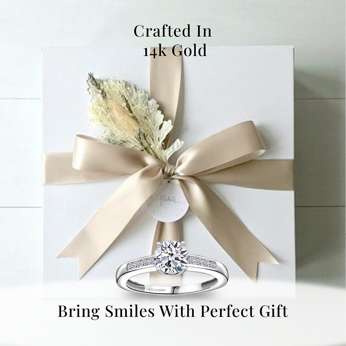 Luxoro 14K White Gold Luxuriant Lab Grown Diamond G-H SI Ring (Size 10.5) 1.25 ctw image number 2