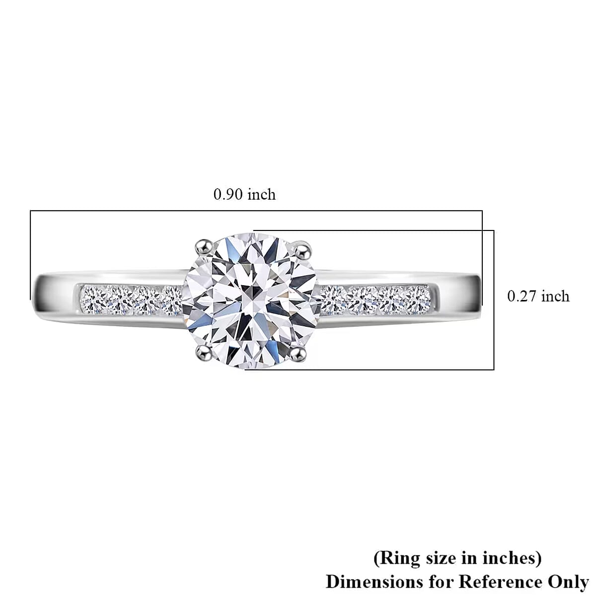 Luxoro 14K White Gold Luxuriant Lab Grown Diamond G-H SI Ring (Size 11.0) 1.25 ctw image number 7