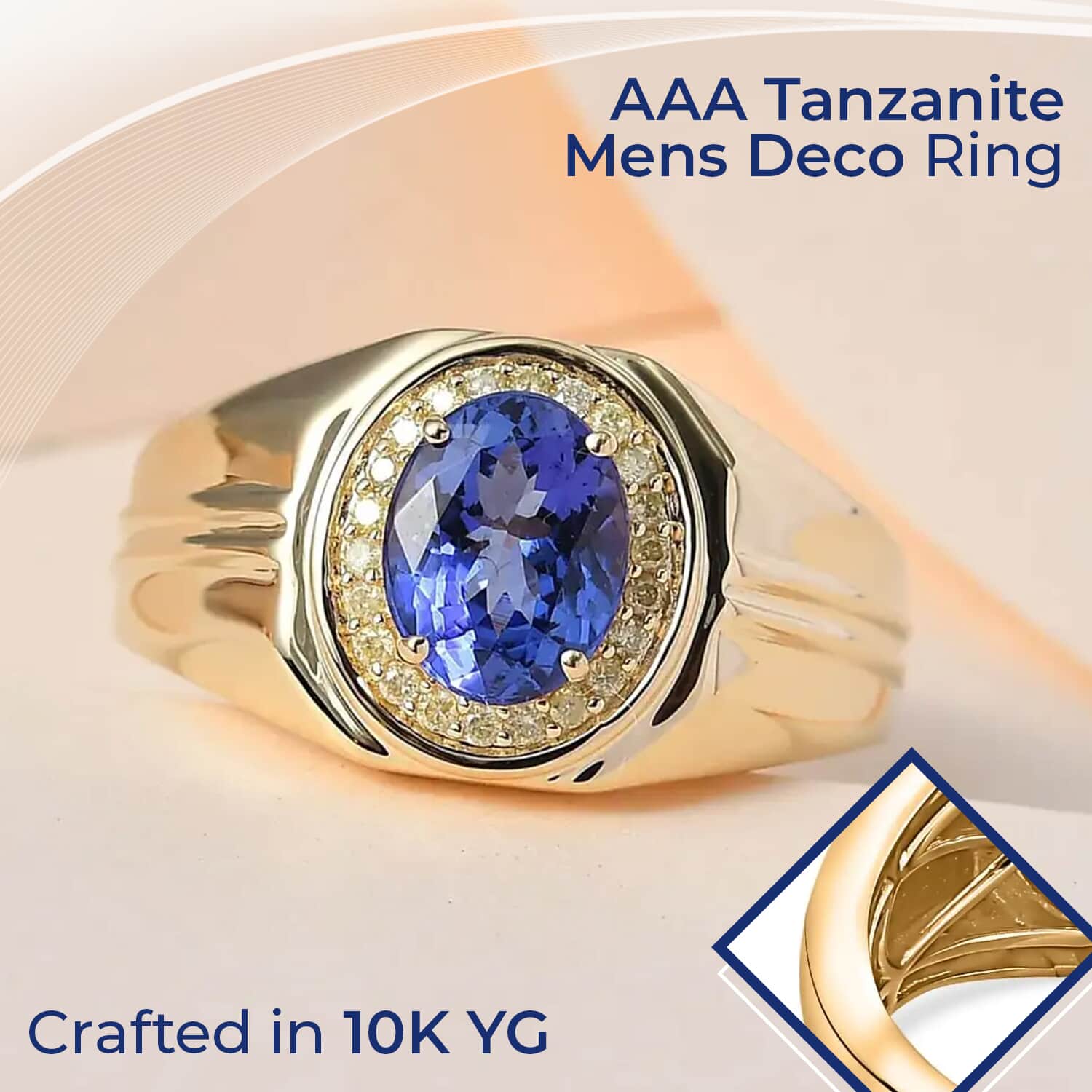 Tanzanite hot sale men's ring