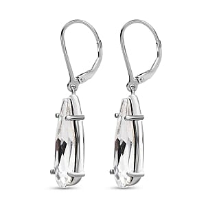 Austrian Crystal Lever Back 6.30 ctw Earrings in Stainless Steel