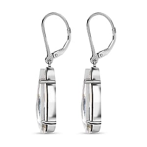 Austrian Crystal Lever Back 6.30 ctw Earrings in Stainless Steel