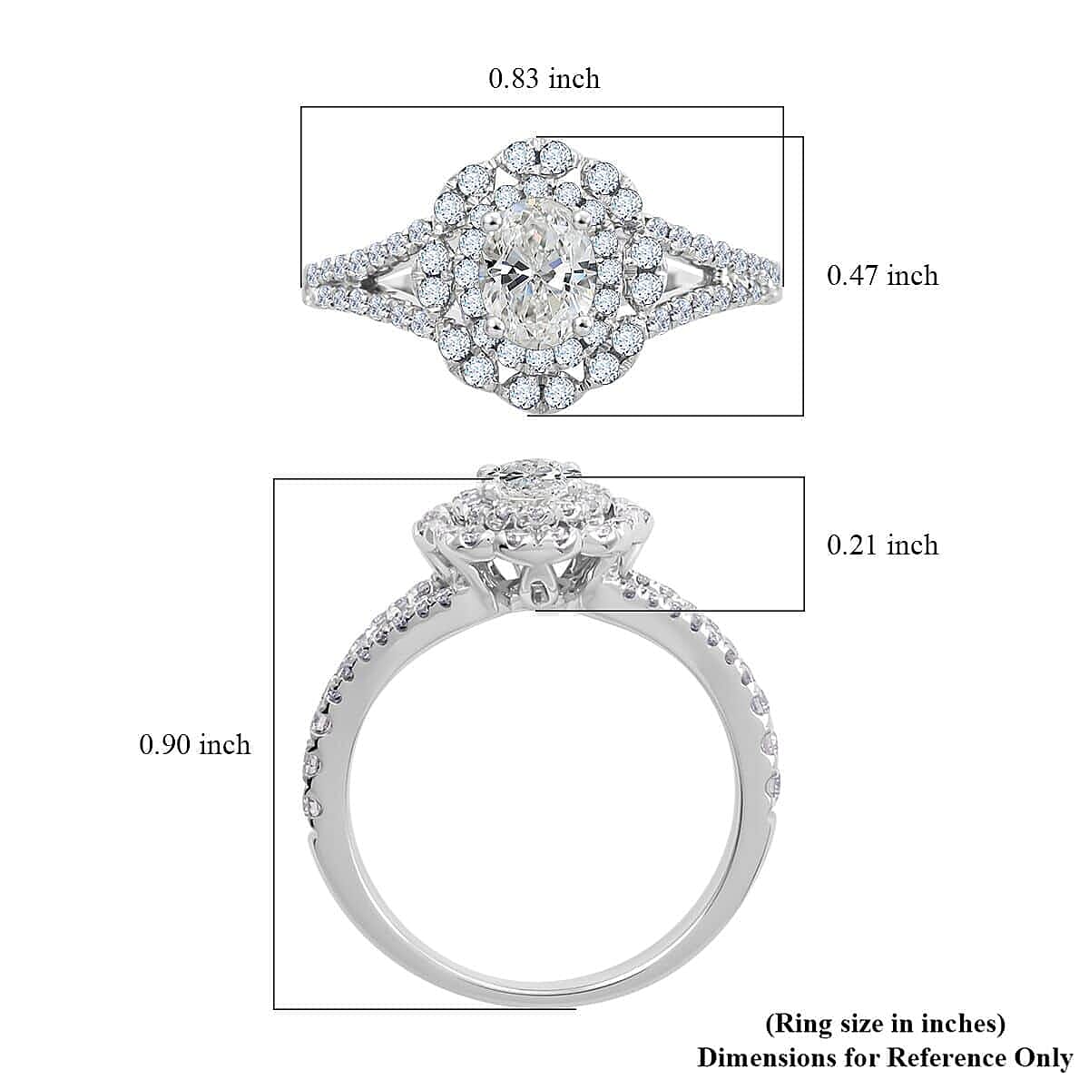 Modani 14K White Gold SI-I1 Diamond Ring (Size 10.0) 1.00 ctw image number 5