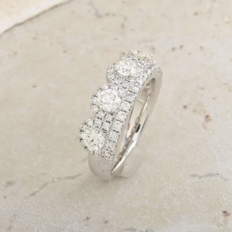 Modani Closeout 950 Platinum Diamond (F, VS1) Crown Ring (Size 7.0) 1.65 ctw