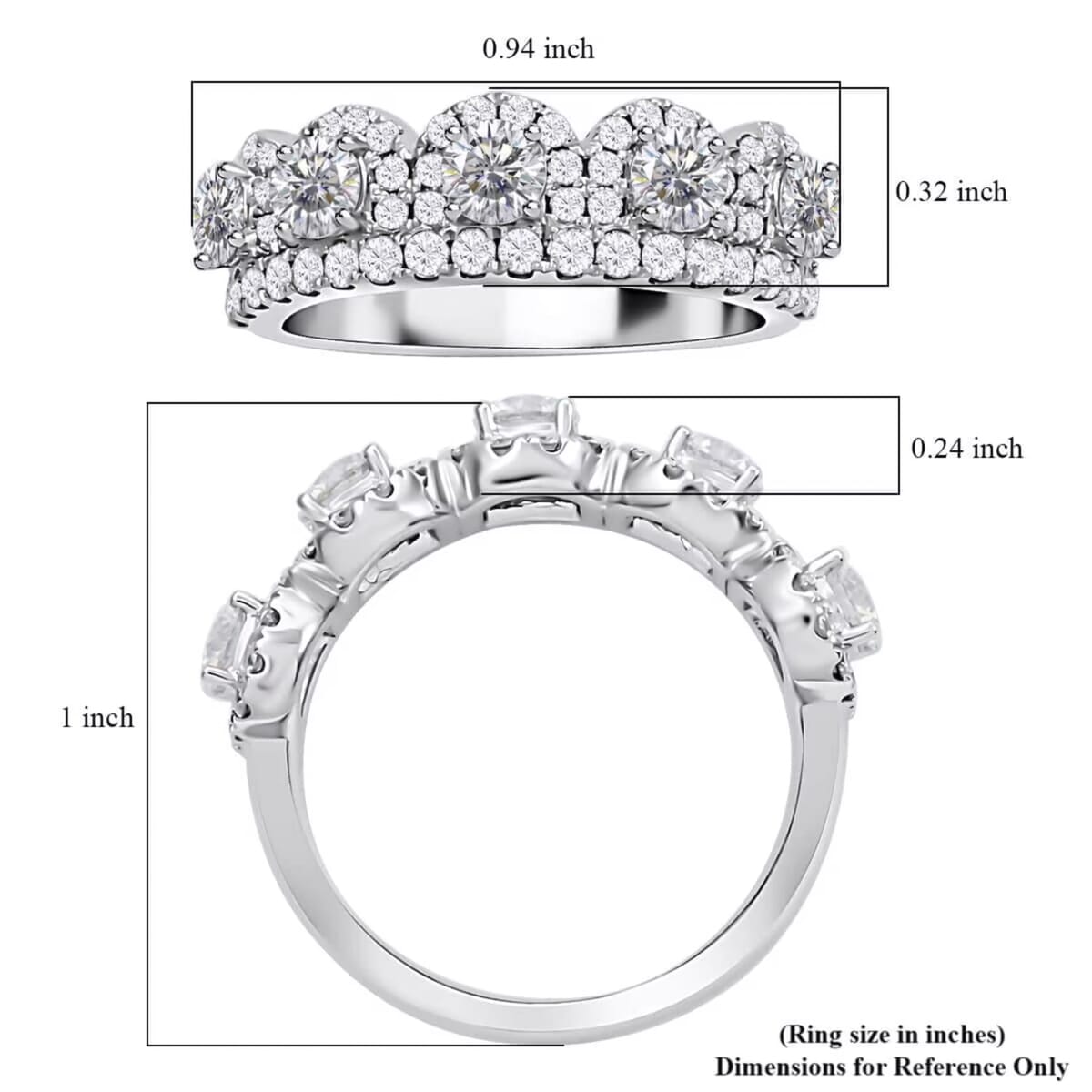 Modani F VS1 Diamond 1.65 ctw Ring in 950 Platinum (Size 8.0) image number 6