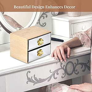Silver Bamboo and Glass Jewelry Box