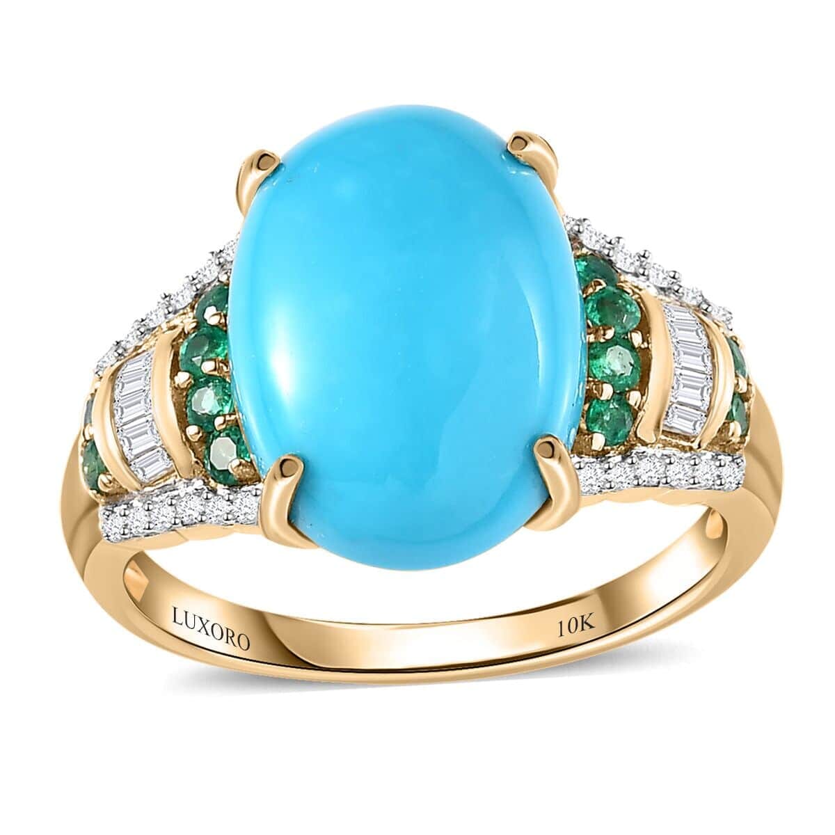 Sleeping beauty turquoise hot sale and diamond ring