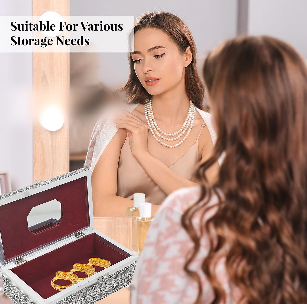 Handcrafted Set of 3 3D Embossed Bald Eagle Aluminium Oxidized Storage Boxes image number 1