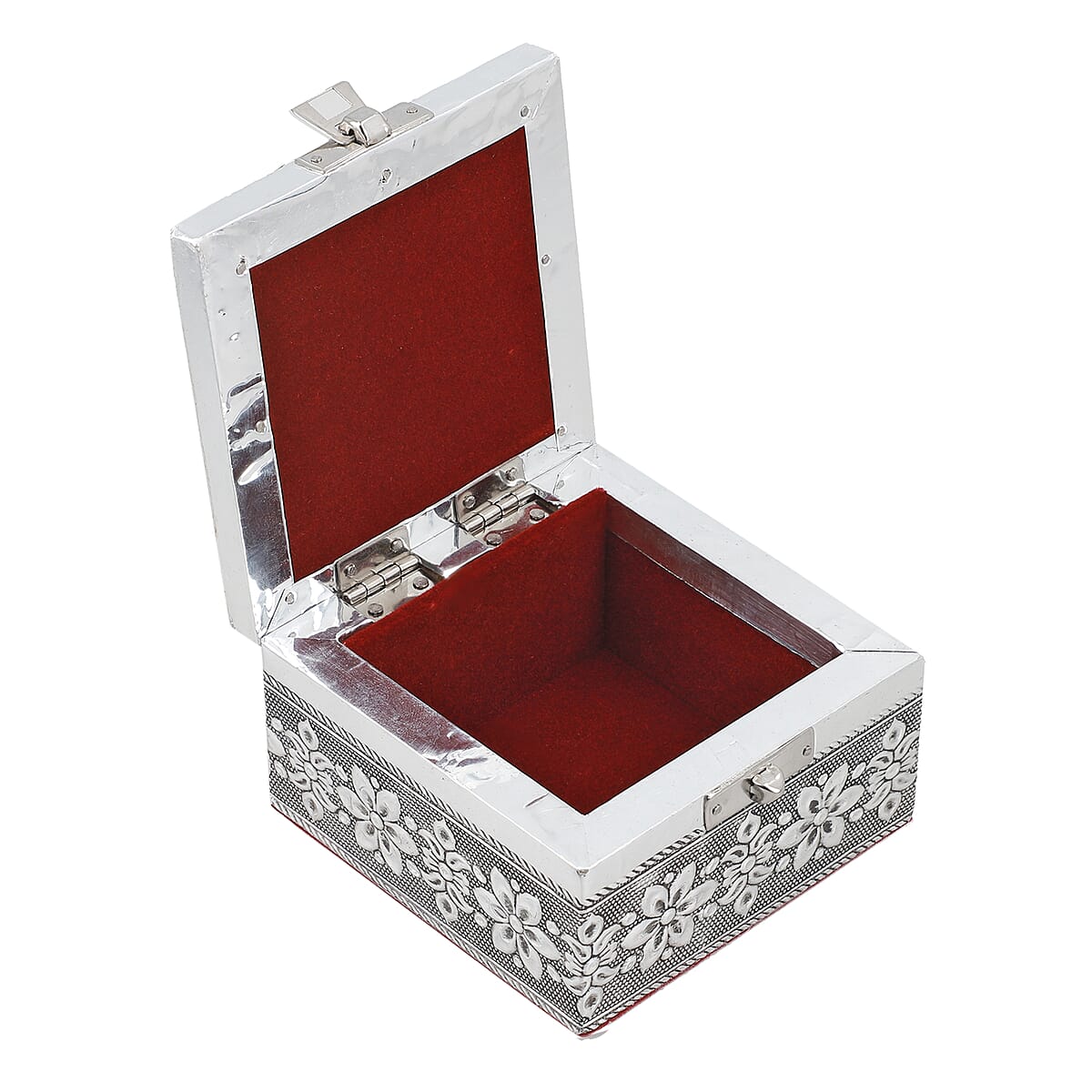 Handcrafted Set of 3 3D Embossed Bald Eagle Aluminium Oxidized Storage Boxes image number 2