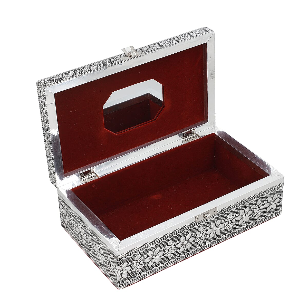 Handcrafted Set of 3 3D Embossed Bald Eagle Aluminium Oxidized Storage Boxes image number 10