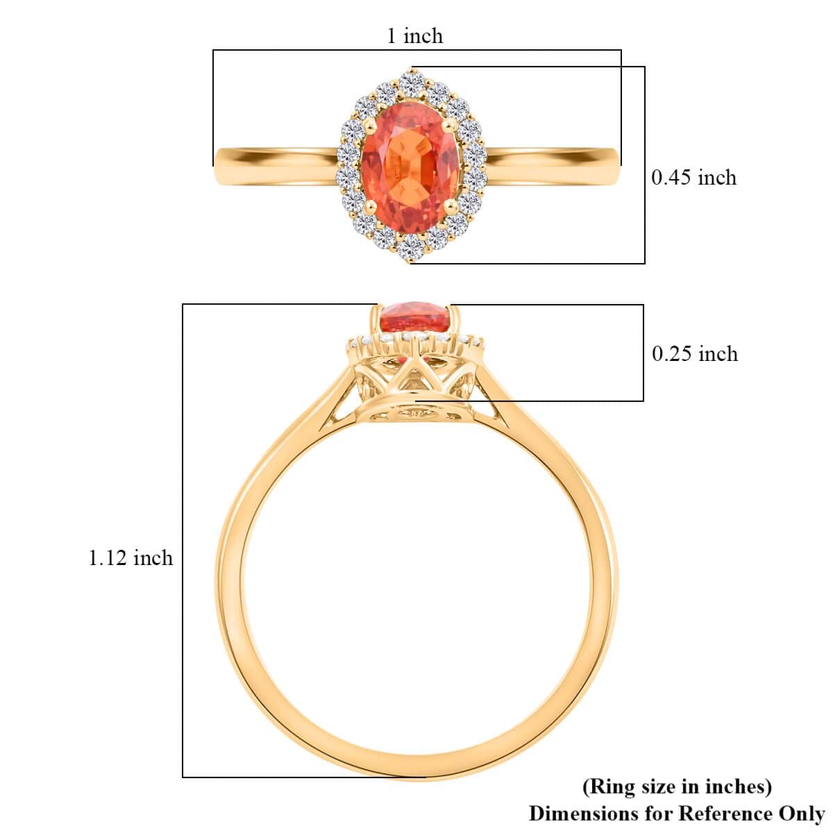 Certified & Appraised Iliana AAA Red Sapphire and G-H SI Diamond 1.05 ctw Halo Ring in 18K Yellow Gold (Size 10.0) image number 5