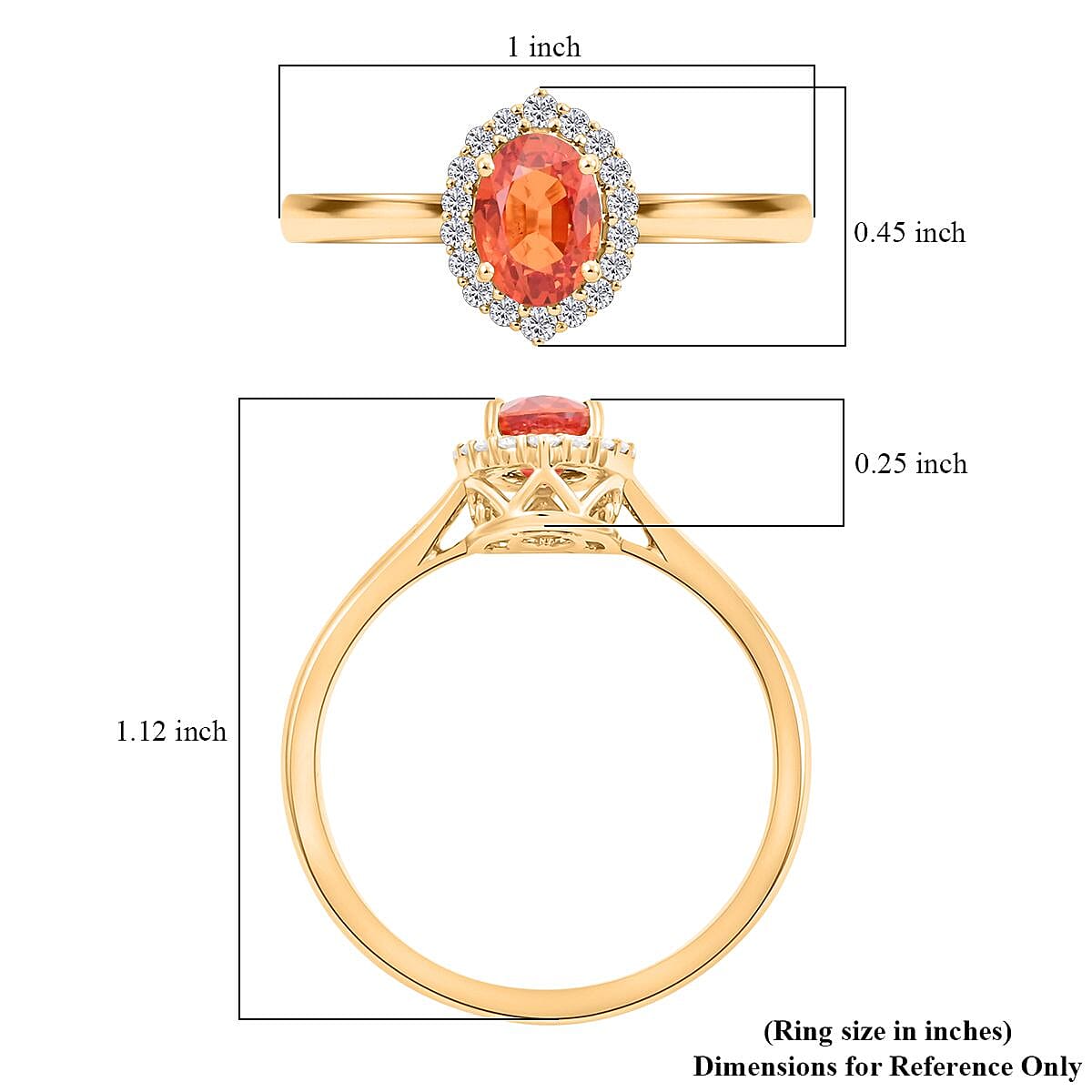 Certified & Appraised Iliana AAA Red Sapphire and G-H SI Diamond 1.05 ctw Halo Ring in 18K Yellow Gold (Size 7.0) image number 5