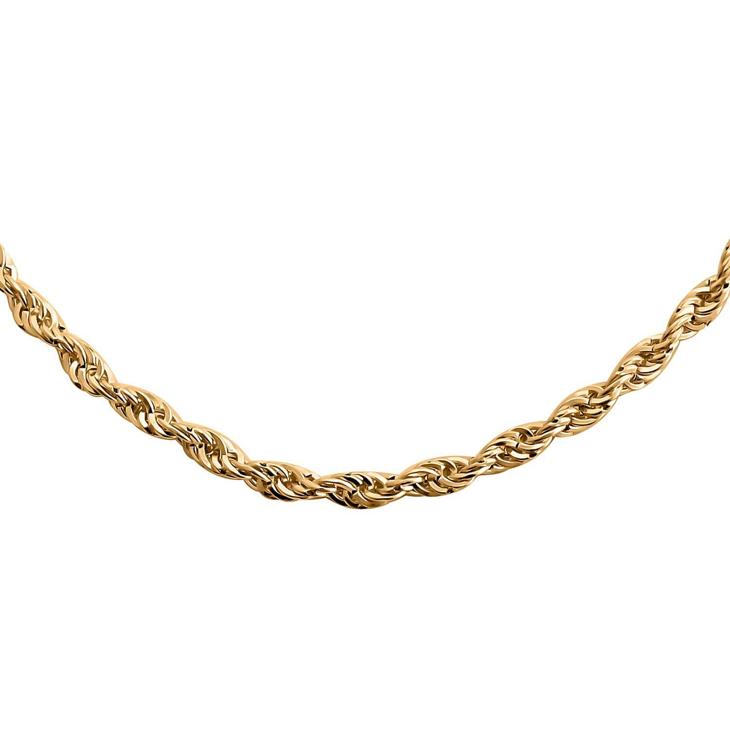 10K Yellow Gold 1mm Rope Necklace 18 Inches 1.20 Grams