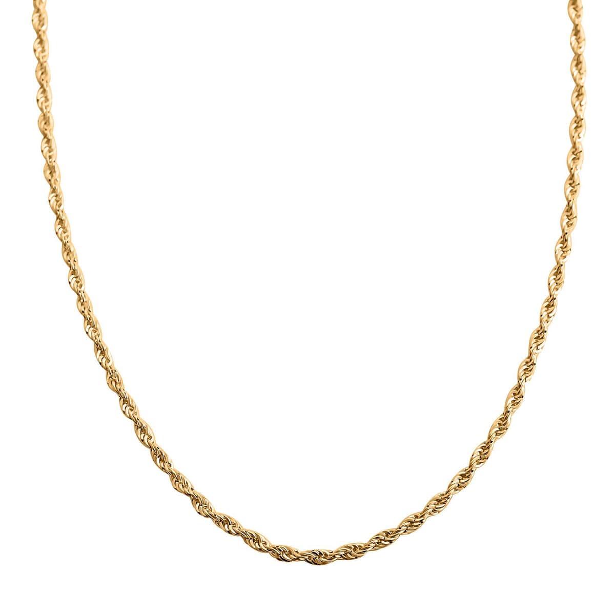 10K Yellow Gold 1mm Rope Necklace 18 Inches 1.20 Grams image number 2