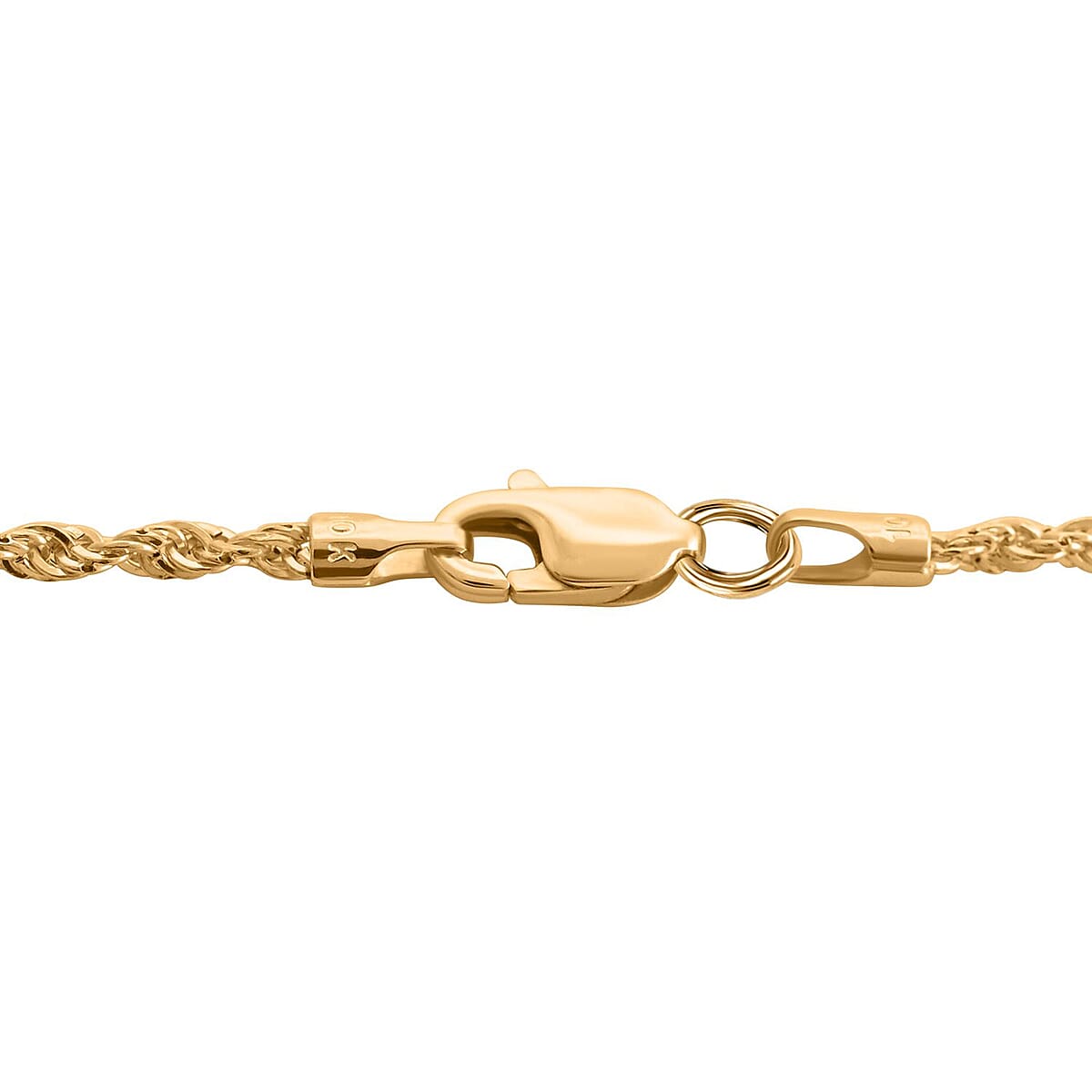 10K Yellow Gold 1mm Rope Necklace 20 Inches 1.30 Grams image number 3