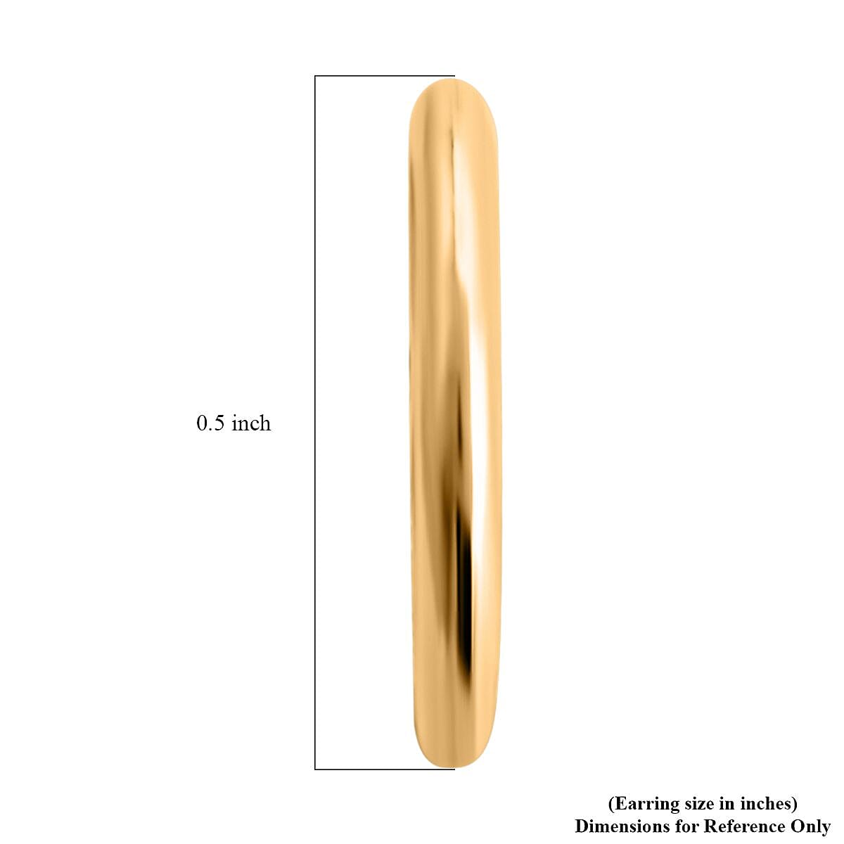 14K Yellow Gold Hoop Earrings 0.37 Grams