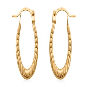 14K Yellow Gold Hoop Earrings 0.37 Grams