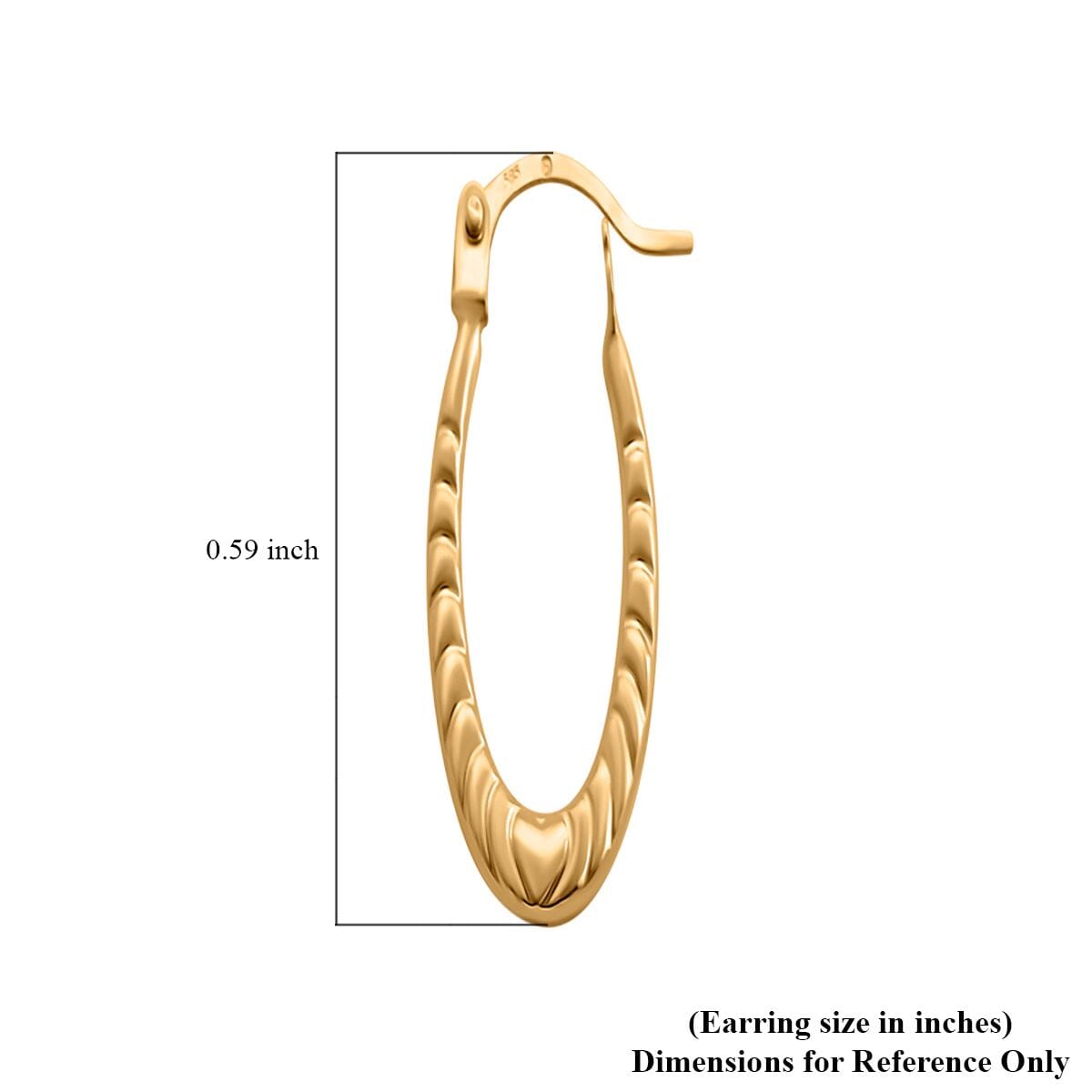 14K Yellow Gold Hoop Earrings 0.37 Grams image number 4