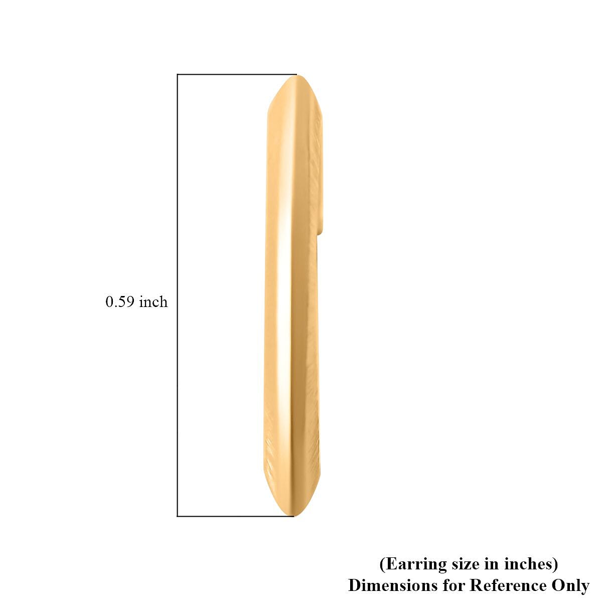 14K Yellow Gold Hoop Earrings 0.35 Grams image number 4