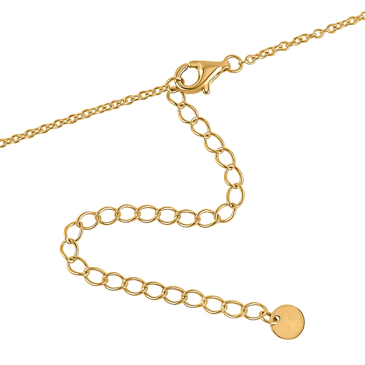 Lustro Stella Pink and White Finest CZ Necklace 16-18 Inches in Vermeil Yellow Gold Over Sterling Silver 10.50 ctw image number 3