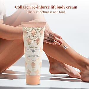 Elizabeth Grant Set of 4 Collagen Re-Inforce Pink Products of Shower Gel, Body Cream, and Day Cream & Night Cream with Branded Satin Bag For All Skin Type