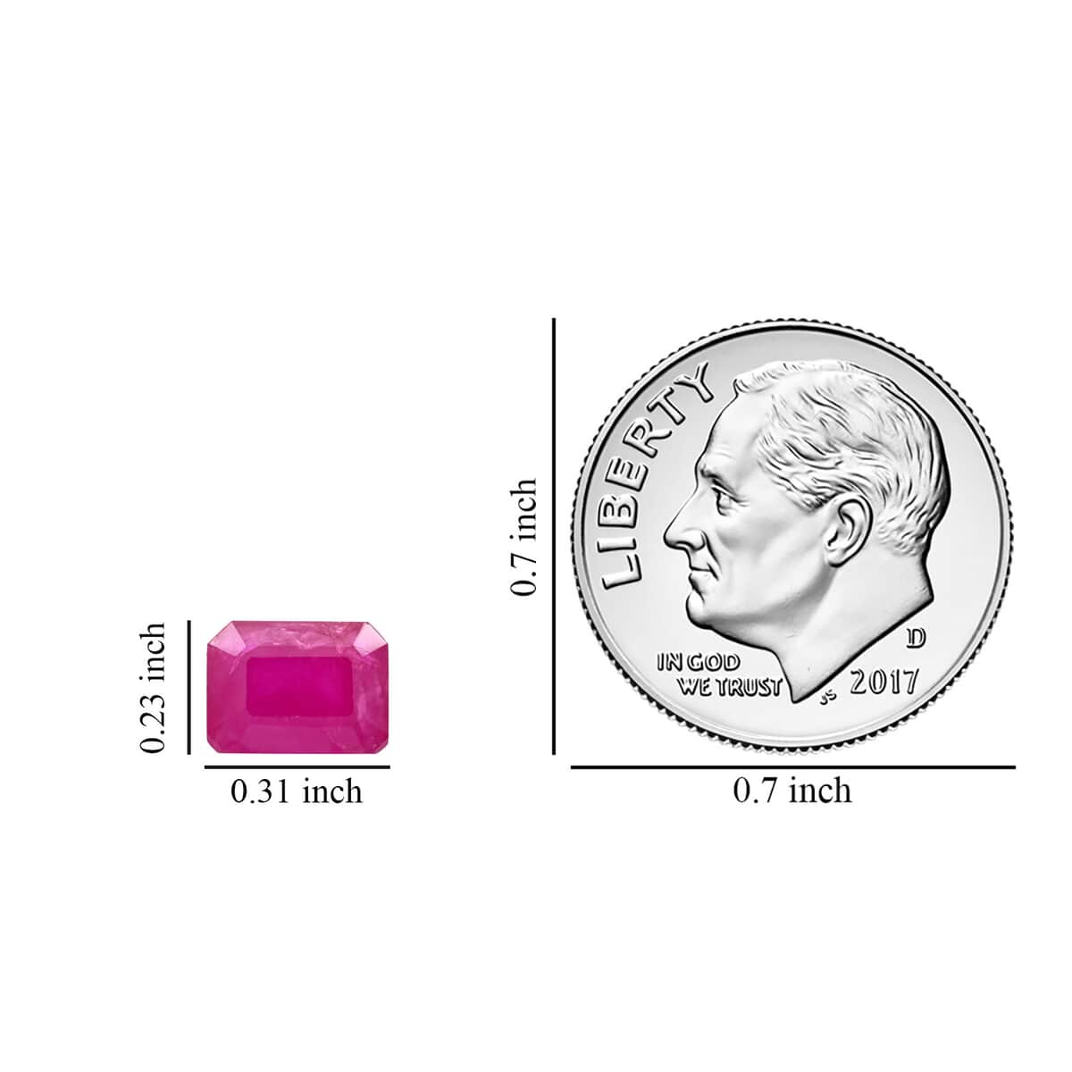 AAA Montepuez Ruby (Oct 8x6 mm) 2.00 ctw image number 3