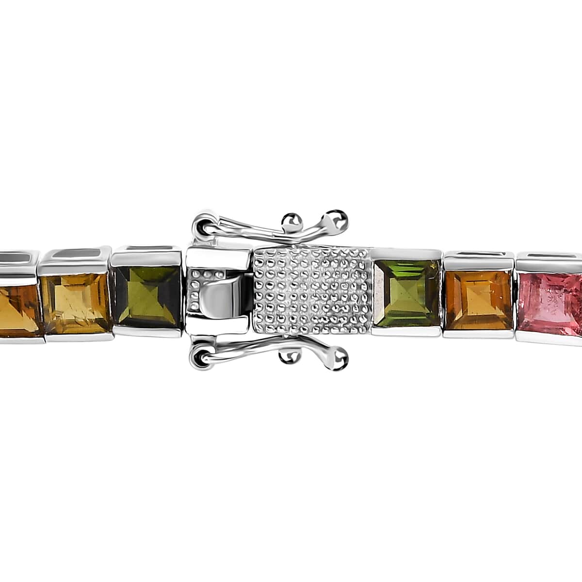 TLV Multi-Tourmaline Bracelet in Platinum Over Sterling Silver (6.50 In) 12.70 ctw image number 3