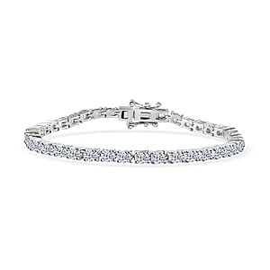 Moissanite Tennis Bracelet in Platinum Over Sterling Silver (6.50 In) 6.25 ctw