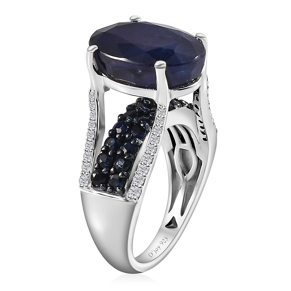 Masoala Sapphire (D) and Multi Gemstone 11.85 ctw Ring in Platinum Over Sterling Silver (Size 7.0) image number 3