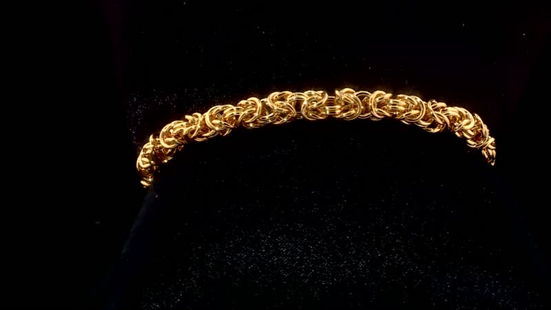 22K Yellow Gold Byzantine Chain Bracelet (7.25 In) 7.75 Grams