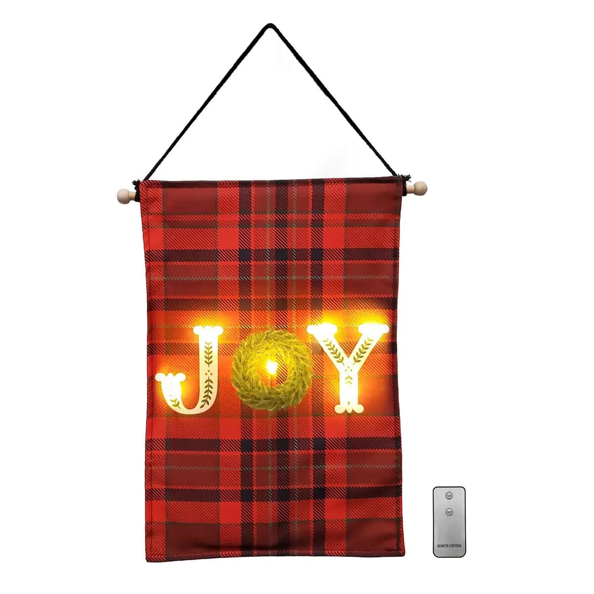 Lumabase Christmas-Battery-Operated Lighted Wall Banner – JOY image number 0