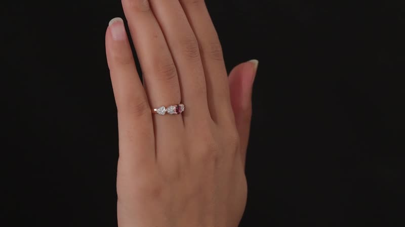Tanzanian Wine Garnet and White Zircon Ring in Vermeil Rose Gold Over Sterling Silver (Size 10.0) 0.60 ctw (Del. in 8-10 Days)