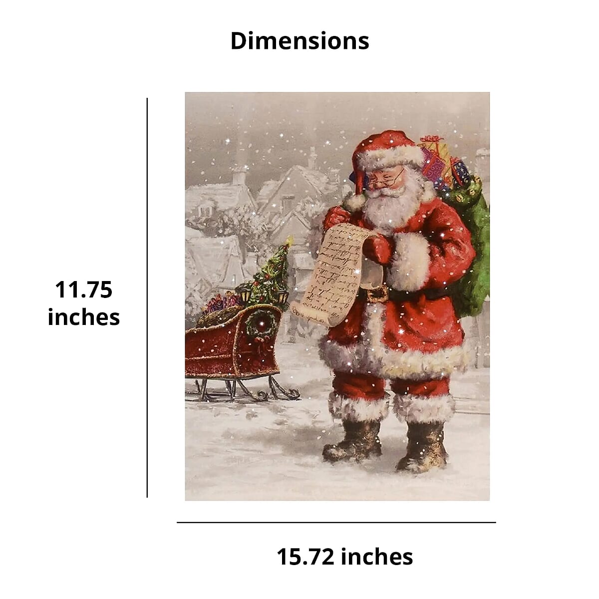 Lumabase Battery Operated Santa Claus Lighted Wall Art image number 3